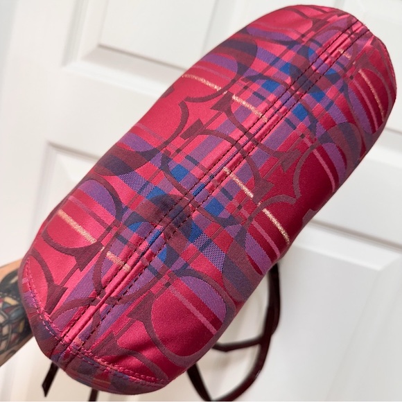 Coach Poppy Glam Vintage Tartan Plaid Tote - Picture 6 of 12